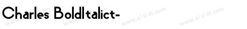 Charles BoldItalict字体转换